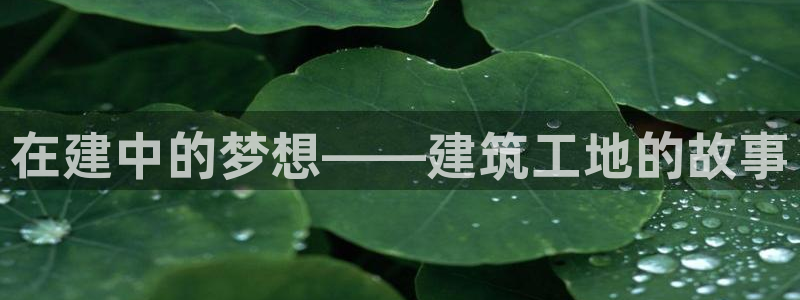 意昂3官网：在建中的梦想——建筑工地的故事