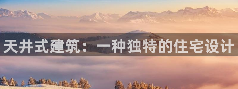意昂平台体育：天井式建筑：一种独特的住宅设计
