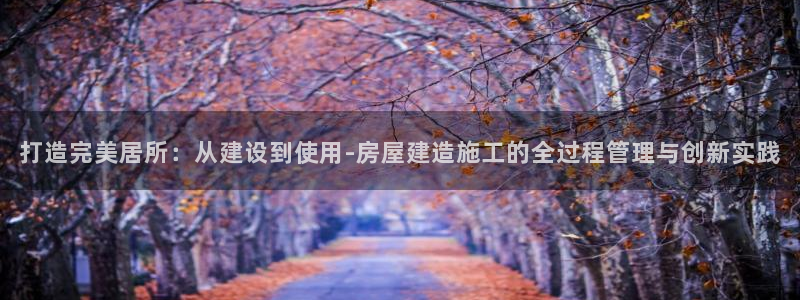 意昂3集团：打造完美居所：从建设到使用-房屋建造施工的全过程管理与创新实践