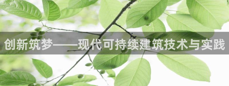 意昂体育3开户：创新筑梦——现代可持续建筑技术与实践