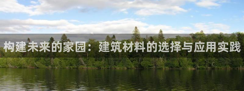 意昂3娱乐网站：构建未来的家园：建筑材料的选择与应用实践